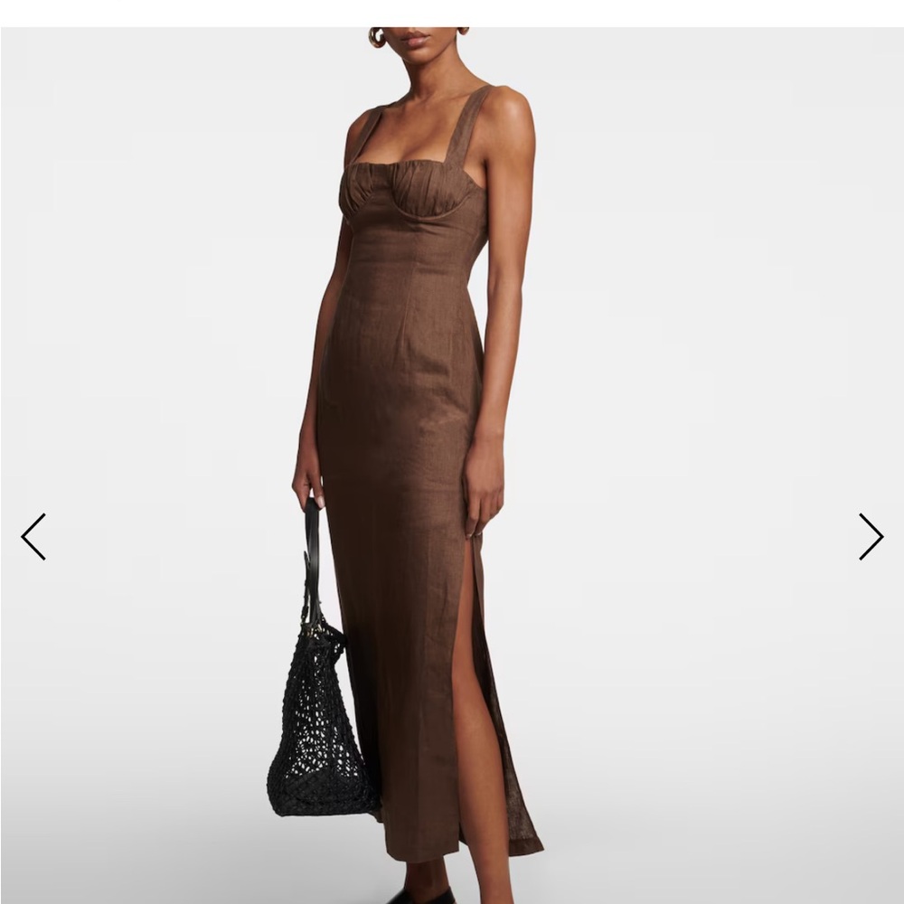 SIR Bettina linen midi dress